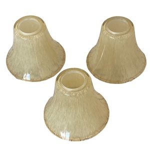 Lamp Sconces Lot of 3 Frosted Brush Texture